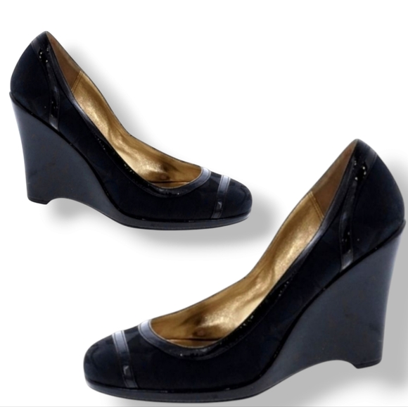 🛑BOGO🆕COACH Signature Wedge Heel Shoe - Picture 5 of 7